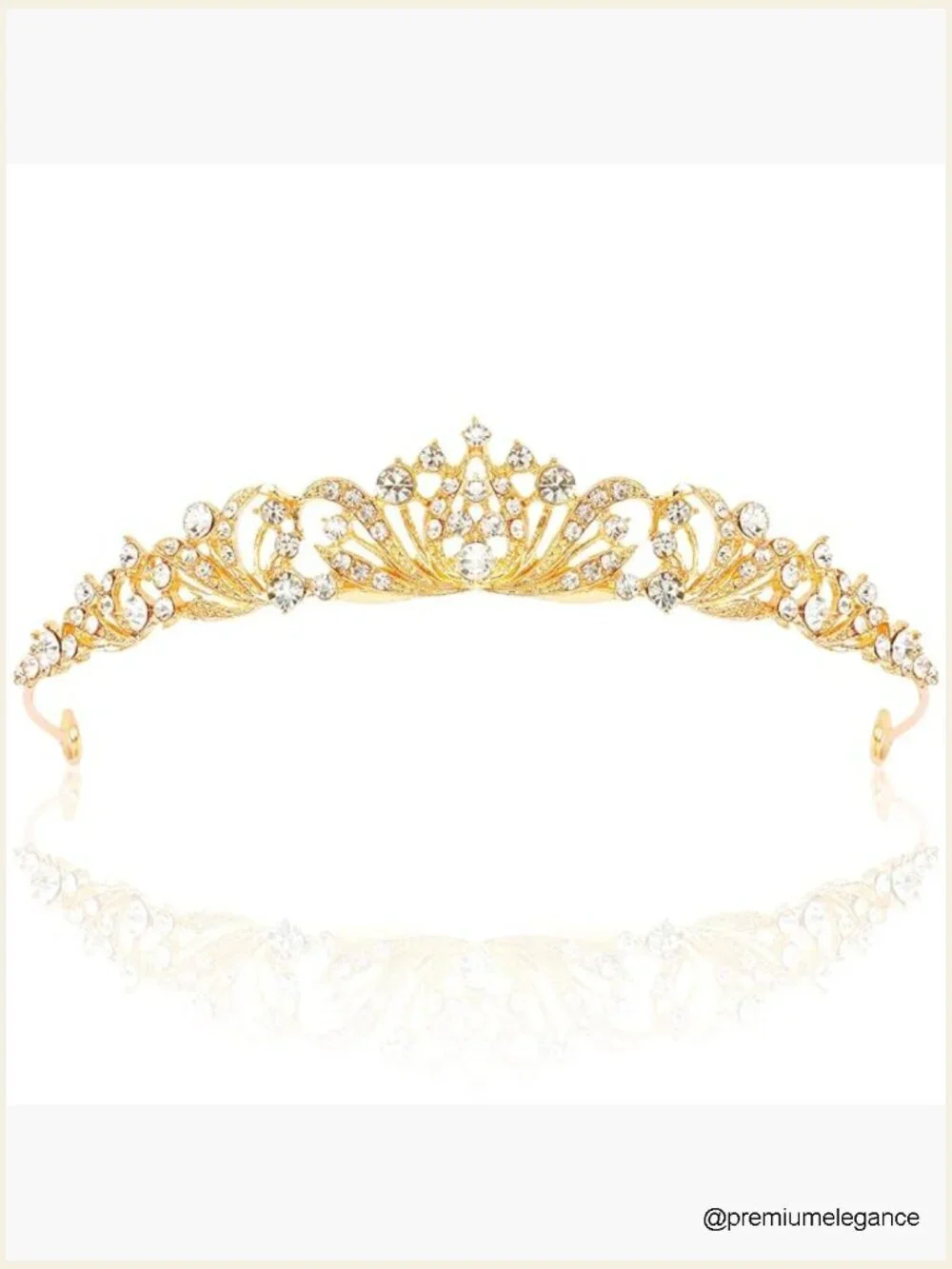 Gold Tiara Crown Wedding Princess Headpiece Prom Birthday Crown Hair Accessory